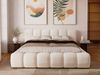 GRAINGOLD Doria Doppelbett 180x200, mit Kopfteil, Lattenrost, Bettkasten, Velour-Stoff, Creme Bild 3