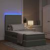 vidaXL LED-Speicherbett mit Matratze Hellgrau 100 x 200 cm Samt 3372585 Bild 5