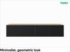 MEBLINI TV-Schrank 200cm Lang - Fernsehschrank - TV Lowboard Industrial - Unterschrank für Fernseher - TV-Unterschrank - TV-Schrank - Hängeschrank - NOEMI - 200x40x41cm - Artisan Eiche/Schwarz Matt Bild 4