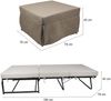 Dmora Pouf Arno, Mehrzwecksessel, Sitzsack, Hockerhocker, Made in Italy, 78x78 h45 cm, Taube Bild 3