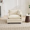 1-Sitzer Sofa B 113 x T 113 x H 82 cm aus Chenille in Beige, modular Bild 3