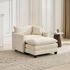 1-Sitzer Sofa B 113 x T 113 x H 82 cm aus Chenille in Beige, modular Bild 5