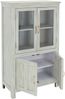 WOMO-DESIGN Vitrine Buffet Küchenschrank Vitrinenschrank für Geschirr Stauraumvitrine Standvitrine Shabby Chic Glasvitrine Wohnzimmerschrank Mangoholz/Glas Bild 4