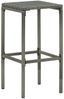vidaXL Barhocker mit Kissen 3 Stk. Grau Poly Rattan 313444 Bild 3