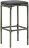 vidaXL Barhocker mit Kissen 3 Stk. Grau Poly Rattan 313444 Bild 2