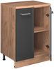 Küchenschrank für Dachschrägen R-Line Anthrazit Hochglanz 60 cm ohne Schräge mit 2 Türen Vicco Bild 3