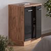 Küchenschrank für Dachschrägen R-Line Anthrazit Hochglanz 60 cm ohne Schräge mit 2 Türen Vicco Bild 4
