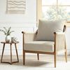 FLEXISPOT Loungesessel Akzentstuhl handgeflochten AC3 (Boho Rattanstuhl mit atmungsaktivem Design Beige), Vielseitiger Indoor & Outdoor Stuhl mit komfortablen Kissen Bild 5