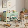 Bellabino 'Teme' Kinderbücherregal, grün, 80x40x44 cm, Holz, Montessori Kinderregal mit 4 Fächern und Ablagefläche Bild 2
