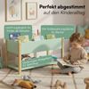 Bellabino 'Teme' Kinderbücherregal, grün, 80x40x44 cm, Holz, Montessori Kinderregal mit 4 Fächern und Ablagefläche Bild 5