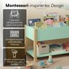 Bellabino 'Teme' Kinderbücherregal, grün, 80x40x44 cm, Holz, Montessori Kinderregal mit 4 Fächern und Ablagefläche Bild 3