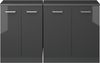 Dachschrägenschrank-Set Rion Anthrazit Hochglanz 140 cm 2er Set Schrankkorpuss 60 cm Tiefe Vicco Bild 4
