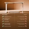 Desktronic HomePro Elektrisch höhenverstellbarer Schreibtisch 180x80cm Weiß/Eiche mit Memory-Funktion, Anti-Kollisions Technologie, USB-A und USB-C-Ladeanschlüssen Bild 5