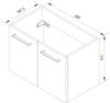 FACKELMANN LIMA Waschbeckenunterschrank 60 cm breit, Braun/Weiß Bild 2