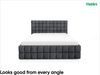 MEBLINI Polsterbett 180x200 mit Lattenrost mit Matratze – ANDREA – Dunkelgrau Boucle – Doppelbett mit Bettkasten - Stauraumbett - Kopfteil Bett mit Stauraum Bild 5
