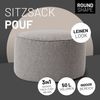 Lumaland 'Comfort Line' Sitzsack-Hocker, Indoor, Polyester hellgrau, 45 x 45 x 25 cm, 50 l Bild 2