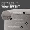 Lumaland 'Comfort Line' Sitzsack-Hocker, Indoor, Polyester hellgrau, 45 x 45 x 25 cm, 50 l Bild 5