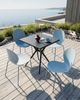 Gartenstuhl 4er Set MILOS stapelbar Hellblau Bild 3