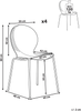 Gartenstuhl 4er Set MILOS stapelbar Hellblau Bild 2
