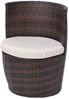 vidaXL 3-tlg. Bistro-Set mit Auflagen Poly Rattan Braun 43111 Bild 5