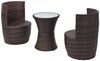vidaXL 3-tlg. Bistro-Set mit Auflagen Poly Rattan Braun 43111 Bild 4