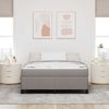 vidaXL Boxspringbett mit Matratze Taupe 140 x 190 cm Stoff 3398861 Bild 3