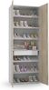 Dmora Mehrzweckschrank mit 2 Türen Angy, linearer Schrank mit 2 Flügeltüren, Kleiderschrank mit 6 Regalen, modernes Schuhregal, 100 % Made in Italy, 72 x 37 x 195 cm, Ulme und Weiß Bild 4