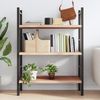 vidaXL Wandregal 100x50x(2-4) cm Massivholz Eiche Unbehandelt 363567 Bild 3