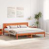 vidaXL Bettgestell Braun 200 x 200 cm Massivholz Kiefer 872178 Bild 3