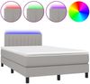 Boxspringbett mit Matratze & LED Stoff Hellgrau 120x200 cm, Härtegrad: H2 [3133301] Bild 2