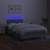 Boxspringbett mit Matratze & LED Stoff Hellgrau 120x200 cm, Härtegrad: H2 [3133301] Bild 4