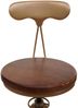 2er-Set Barhocker HWC-N18, Barstuhl, höhenverstellbar drehbar Fußablage, Industrial Metall Holz ~ braun, Gestell gold Bild 5