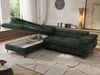 MKS Möbel 'Pablo L-Form' Ecksofa mit Schlaffunktion, verstellbare Kopfstützen, Grün, Cordstoff, ohne Topper, Links Bild 3