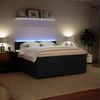 vidaXL Boxspringbett mit Matratze Schwarz 200x200 cm Samt 3290132 Bild 5