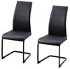 HTI-Living Freischwinger Schwingstuhl SallyP PU Schwarz (Set, 2 St), Freischwinger Esszimmerstuhl Kunstleder Bild 2