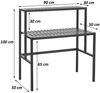 Bambus Pflanzenregal HWC-Q34, Blumentreppe Blumenständer Pflanzentreppe, 2 Ablagen 100x90x50cm ~ braun Bild 3