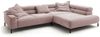 KAWOLA Sofa DELIA Ecksofa Cord rosa mit motorischem Sitzvorzug Recamiere rechts 74 x 219 x 276 cm Bild 3