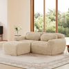 Modulares Ecksofa in L-Form – 2-Sitzer, 204cm×179cm×73cm, Plüschstoff, hellkhaki Bild 2
