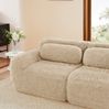 Modulares Ecksofa in L-Form – 2-Sitzer, 204cm×179cm×73cm, Plüschstoff, hellkhaki Bild 4
