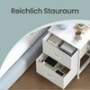 SONGMICS Nachttisch 2er Set, 2 Schubladen, für Schlafzimmer, Flur, Wohnzimmer, weiß Bild 4