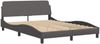 vidaXL Bettgestell ohne Matratze "Zadar" Grau 140x190 cm Kunstleder 3208862 Bild 4