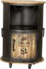 Weinbar MAGNE - Mangoholz Braun 85x60x60cm | Weinschrank Weinregal Minibar Wohnzimmer Bild 2