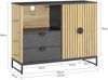SoBuy FSB103-N Sideboard, MDF, Lackiert, Helle Eiche, 107 x 85 x 40 cm Bild 3