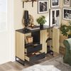 SoBuy FSB103-N Sideboard, MDF, Lackiert, Helle Eiche, 107 x 85 x 40 cm Bild 5