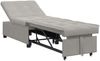Schlafsofa Ausziehbar, Moderne Sofa Hellgrau 194 x 67 x 82 cm Mikrofaser Bild 2