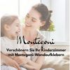 Montegoni Wandsticker Kinder Tier Wandaufkleber,Wandtattoo mit Waldtieren (Wandaufkleber für Kinderzimmer, Braunbär Hirsch Hase Tier, Wandaufkleber), wasserdichte,abnehmbare Bild 3