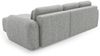 Ecksofa Schlafsofa Sofa GASTON in Stoff Puente Grau Ottomane Rechts Bild 3