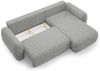 Ecksofa Schlafsofa Sofa GASTON in Stoff Puente Grau Ottomane Rechts Bild 4