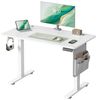 SONGMICS Höhenverstellbarer Schreibtisch elektrisch, 100 x 60 cm, Memory-Funktion mit 4 Höhen, USB-C-Anschluss, wolkenweiß Bild 2