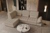 Samtstoff Ecksofa Ares L Form - Samtstoff - creme - Links Bild 4